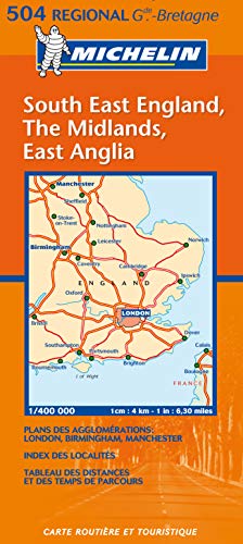 Michelin Map Great Britain: South East England, The Midlands, East Anglia 504 (Maps/Regional (Michelin))