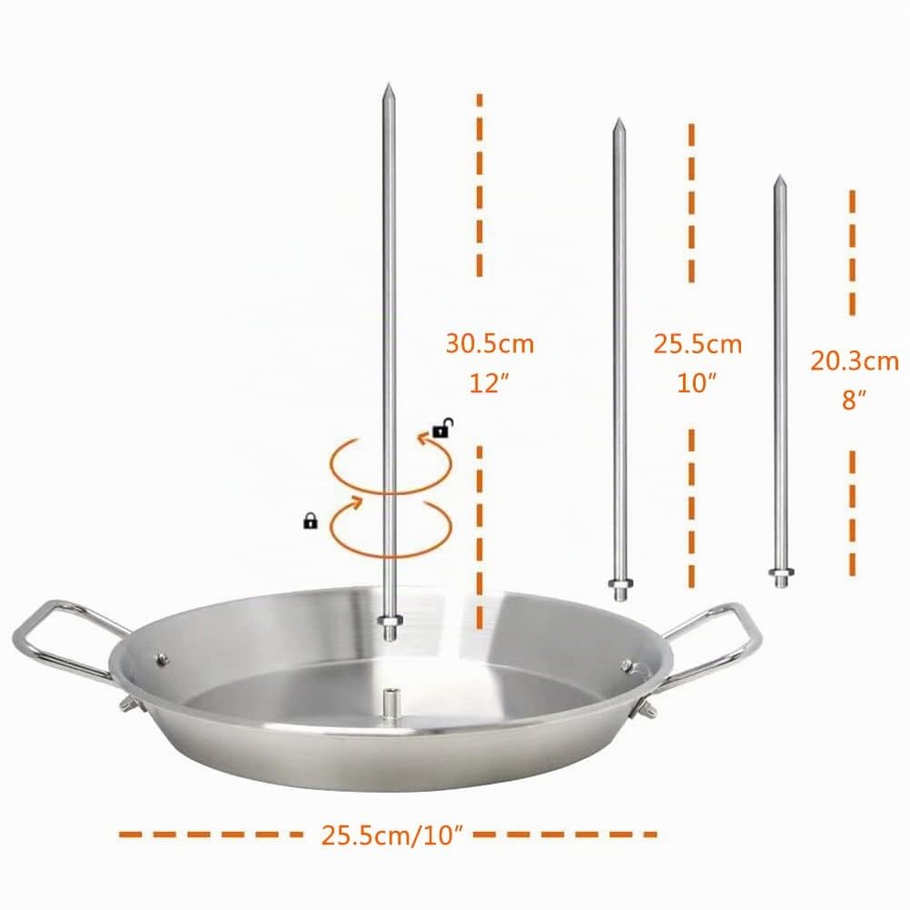 Brocheta Vertical para Barbacoa para brochetas de Barbacoa brasileña Al Pastor Hack Gaucho, Ideal para Tacos caseros Al Pastor, Shawarma, churrasco brasileño, Acero Inoxidable
