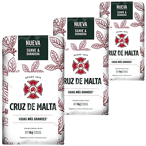 Cruz de Malta Yerba Mate Tradicional 3 kg - El tiempo de maduración es de 12 meses - Yerba Mate Argentina