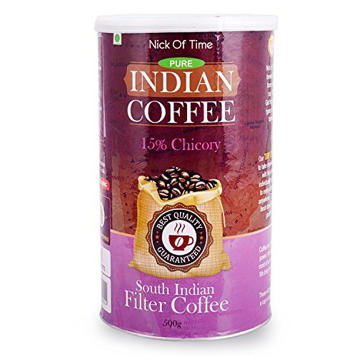 Nick Of Time South Indian Filter Coffee (85:15 Coffee Chicory Ratio) Arabica AA Grade Dark Roast (500g |17.63 oz)