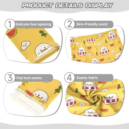 Girls Leggings Duck and Swimming Ring Toddler Girls Clothes Leggings for Girls Toddler Girls Leggings 3-4T3