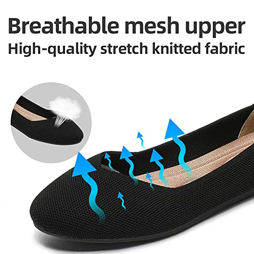 Semwiss Round Toe Flats for Women Dressy Comfortable, Knit Ballet Flat Shoes Casual Shoes Walking Flats Office Shoes.3