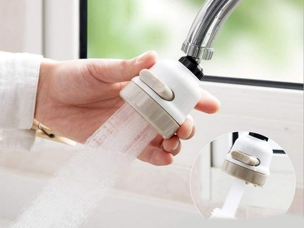 Faucet Aerator, Universal and Adjustable, Extension for Kitchen Multiple Modes Rotating Adapter to Save Water, Economical - Image 2