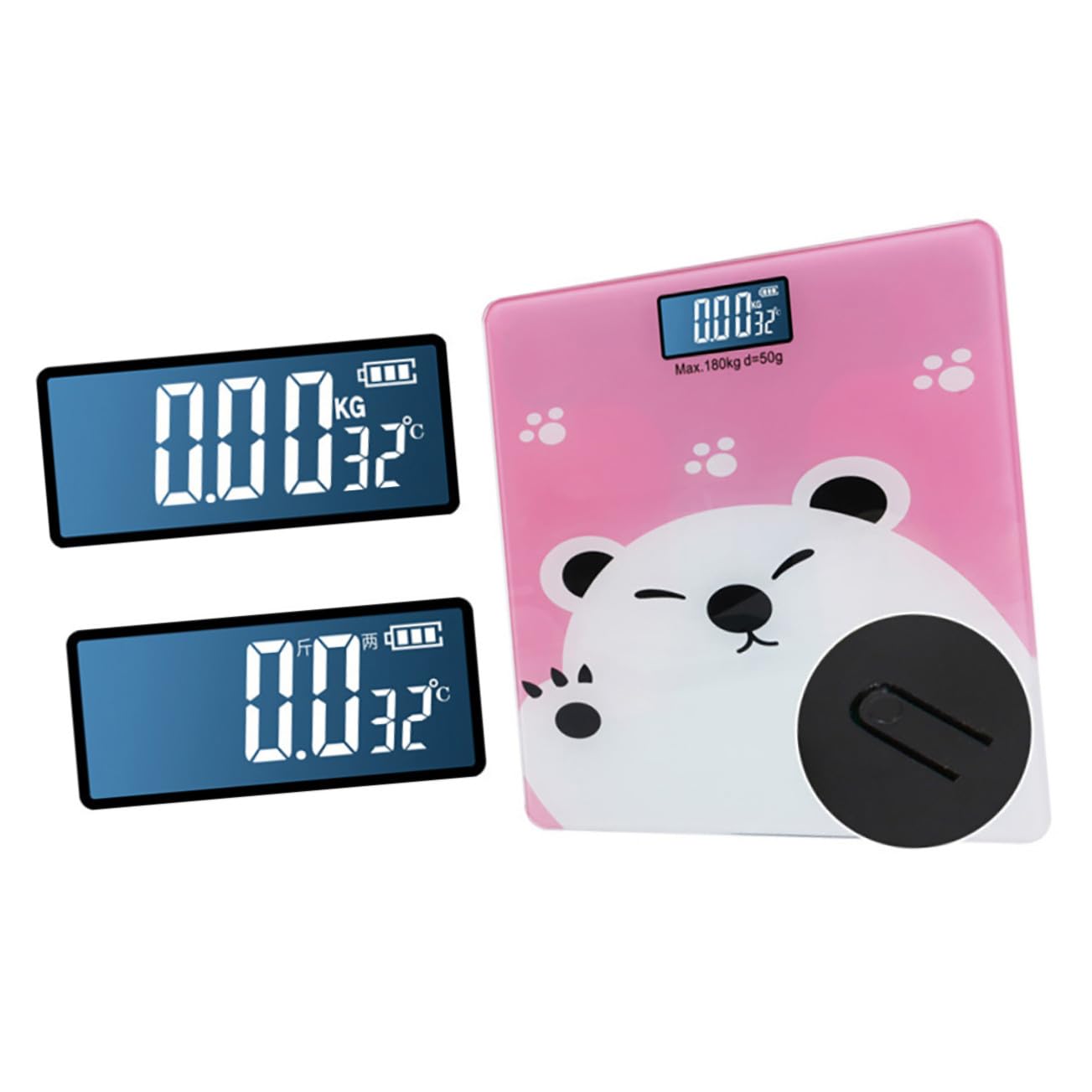 Veemoon Bilancia Digitale per Animali Domestici e Ragazzo Ragazza, Elettronica Sottile Ampio Display Lcd e Rilevatore Temperatura Interna, Portata 180 Kg, Uso Domestico per Ragazzo