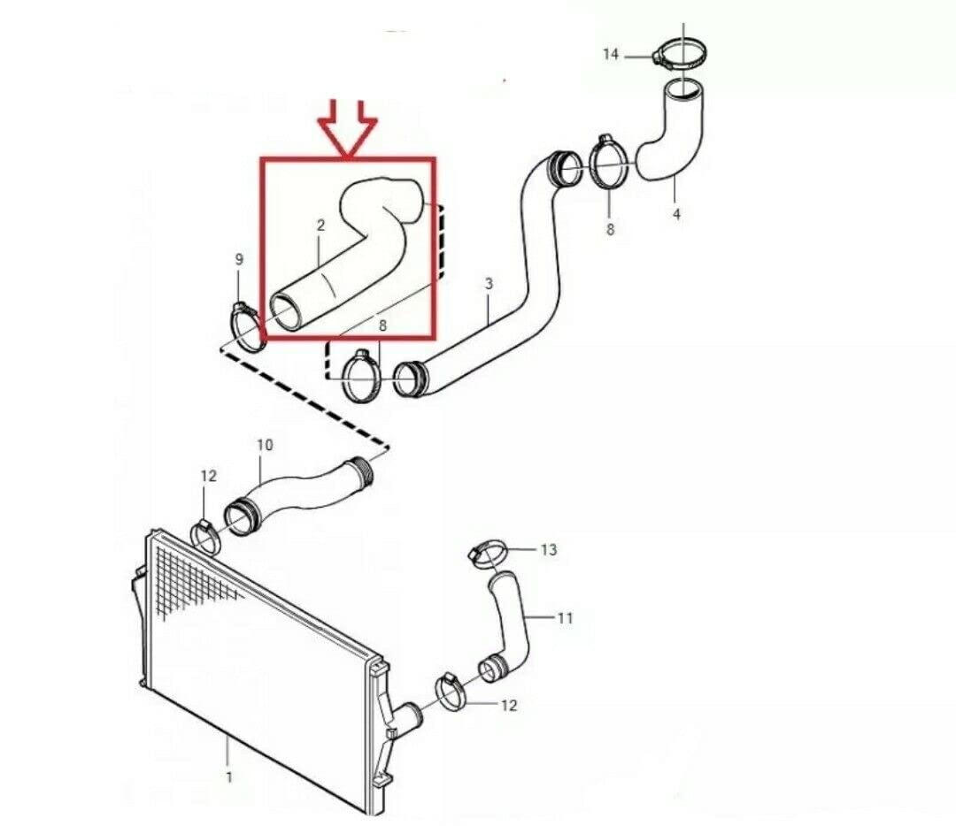 LLS-GERMANY Turboschlauch Ladeluftschlauch Kompatibel mit Vol.vo S80 I V70 I 2.5 TDI 140 PS