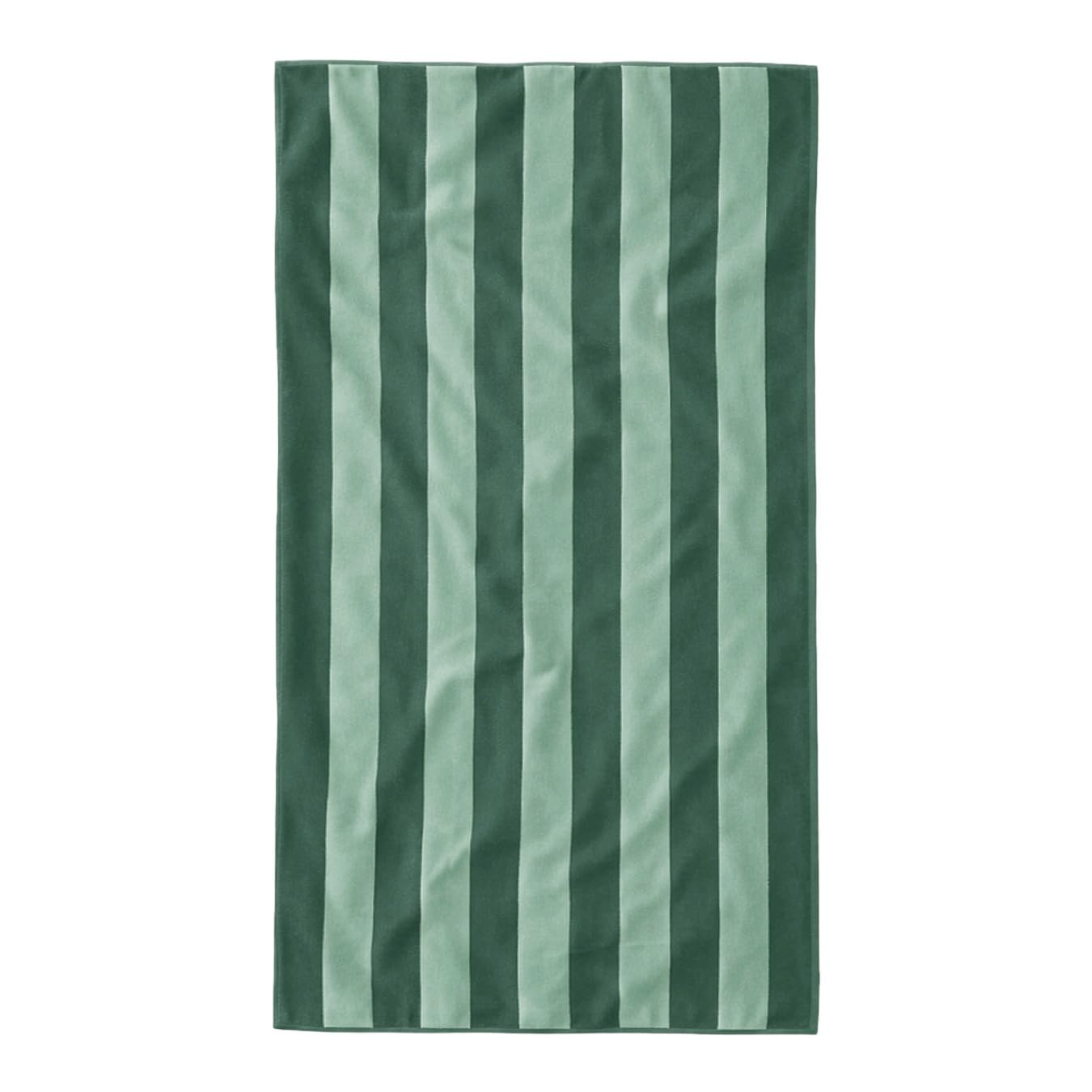 Soft Organic Cotton Pine And Sage Striped Extra Large Beach Towel Green Misona