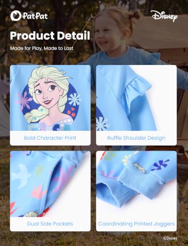Image of Disney Outfits for Girls Long Sleeve Shirt Pocket Pant Toddler Sweatsuit