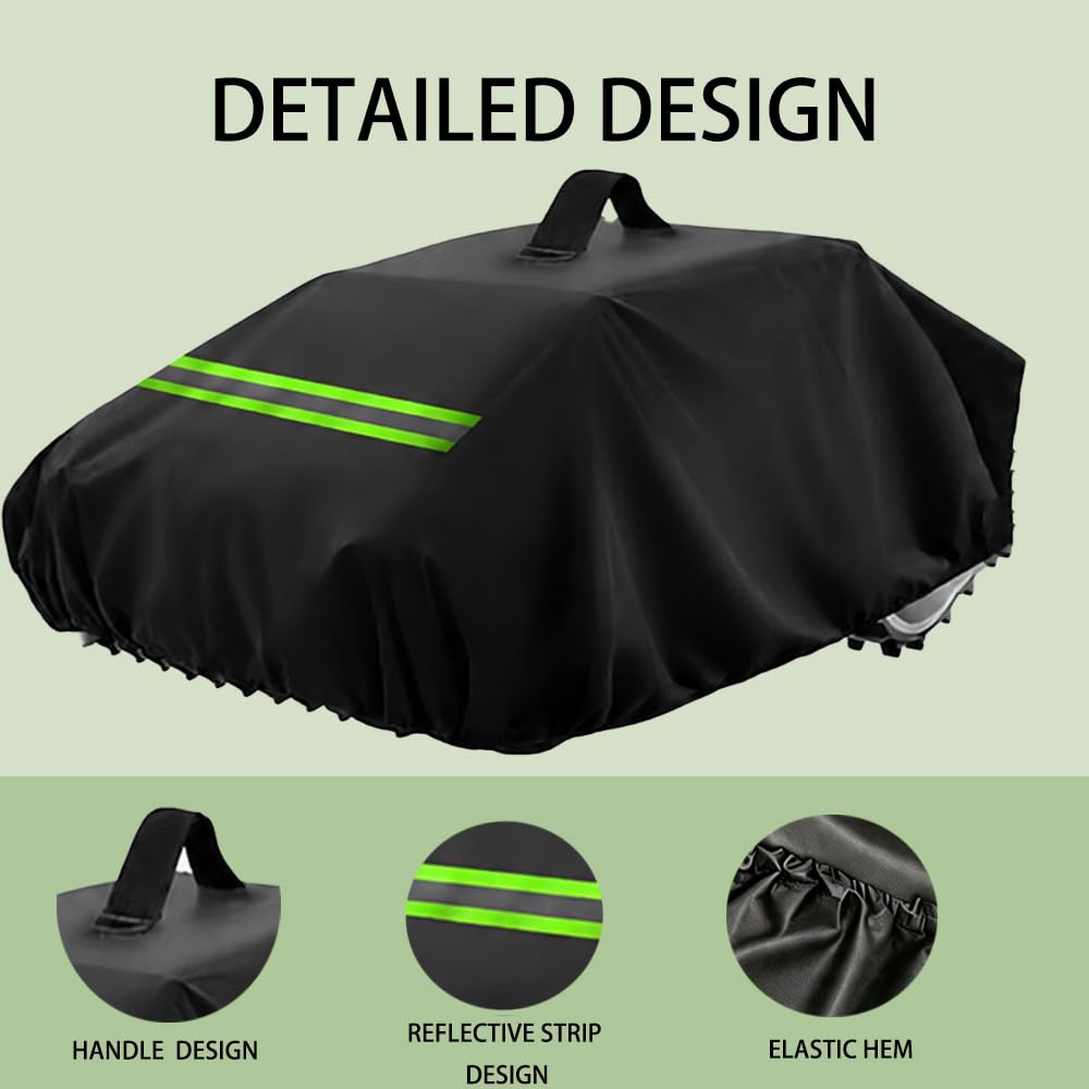Funda para Cortacésped Robótico para ALKO Premium Robolinho 822 W, Cubierta Impermeable De Tela Oxford con Cordón para Jardín Exterior, Green Reflective Strip
