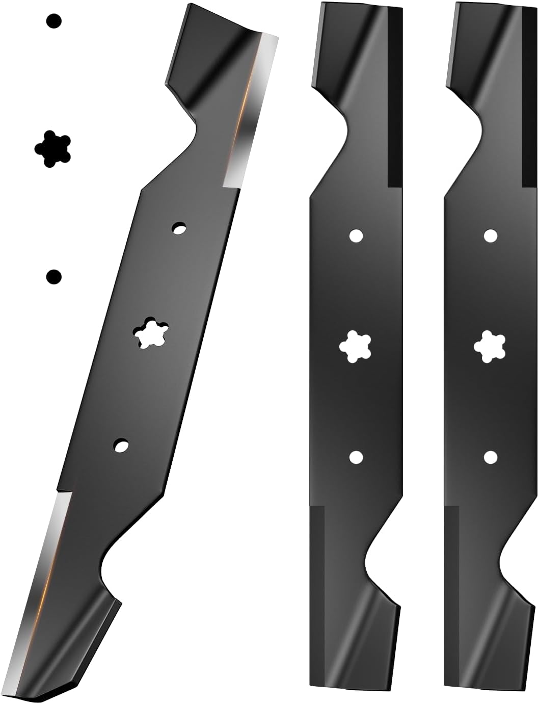Z254F 54 inch Lawn Mower Blades with 5 Point Star Shape, Mulching Blades Compatible with Husqvarna Z254 MZ54 RZ5424 54" Deck Zero Turn Lawn Mower, Replaces Number 187256, 532187256, 3 Pcs