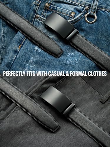 Image of CHAOREN Leather Ratchet Belt Men 2 Pack - Customizable Fit, Effortless Style (35mm)