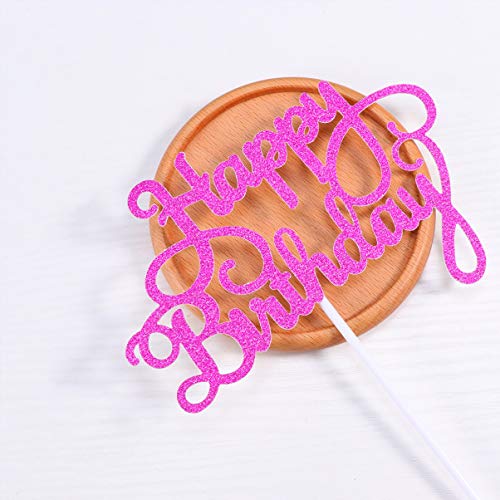 Angoily 25Pcs Happy Birthday Cake Toppers Picaretas Do Bolo de Coco Do Queque Do Bolo de Aniversário