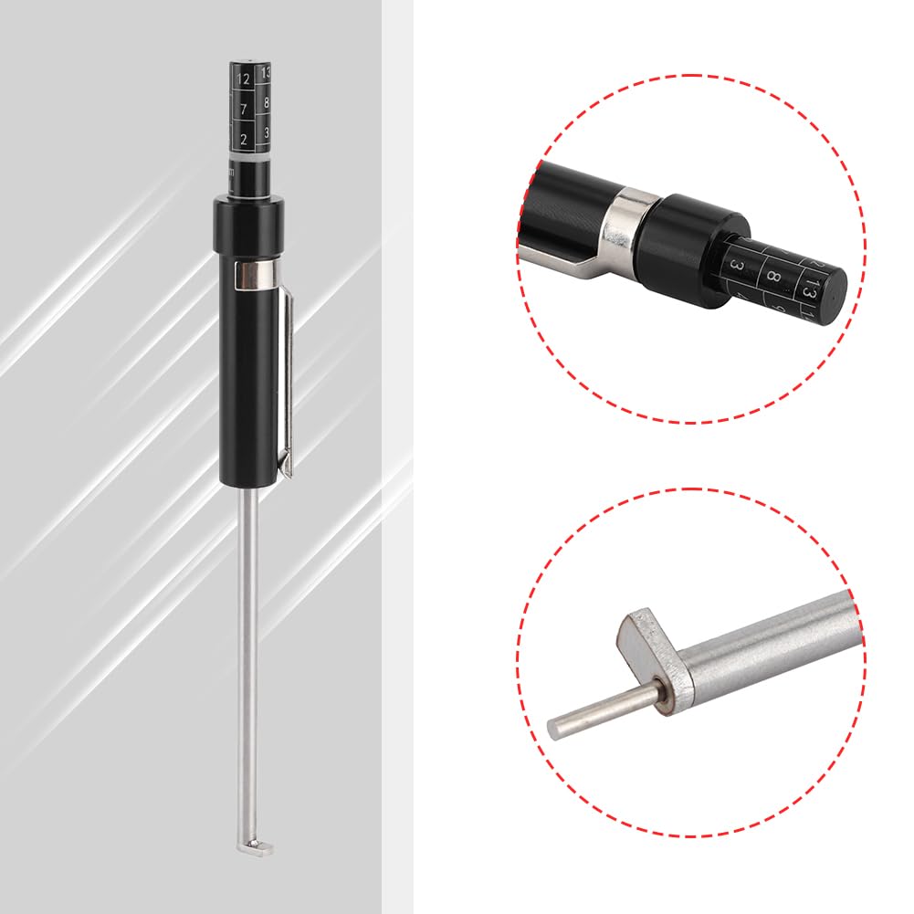 Misuratore di Spessore delle Pastiglie,Strumento Misurazione del Calibro Pastiglie Freni Strumento Penna Rilevamento Automatici Auto Accessori per Categoria con Piastra Base Spessa Blocco
