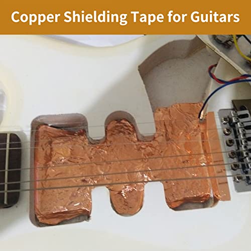 Vaincre Copper Tape Conductive Adhesive (2 Inch X 66 Ft), Copper Foil Tape For Stained Glass, Conductive Tape Copper Shielding Tape For Guitars, Crafts, Grounding, Electrical Repairs, Emi Shielding #TOP3