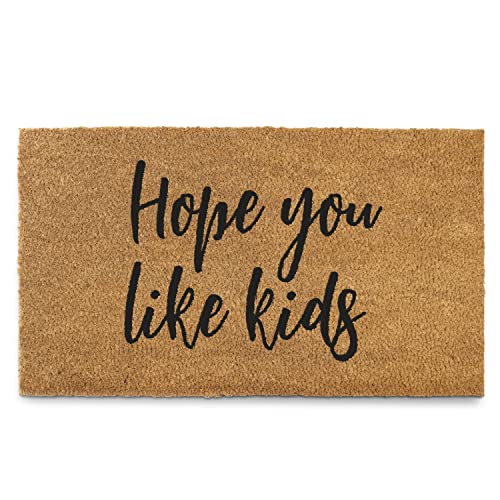 MAINEVENT Hope You Like Kids Doormat 30x17 Inch, Funny Door Mat Outdoor, Funny Welcome Mat for Front Door