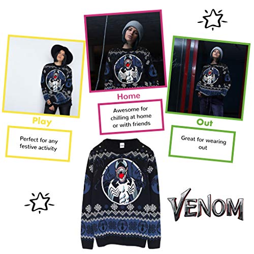 Marvel Comics Gift Damen-Strickpullover Schwarz L