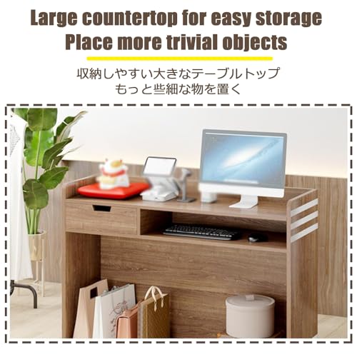 Comptoir d'accueil rectangulaire moderne bureau de réception pour commerce - 2