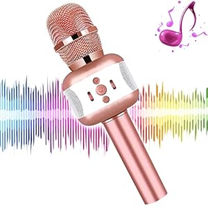 Karaoke microfoon voor kinderen, draadloze bluetooth-microfoon met luidspreker en opname, draadloze speelgoedmicrofoon…