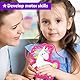 KRAFUN Prinzessin-Einhorn-Schnürkarten-Set für Kinder ab 3 Jahren, 5 Anfänger-Projekte mit Prinzessin, Einhorn, Schloss, Anleitung, Feinmotorik-Spielzeug