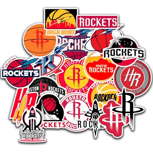 25 PCS Houston American Rockets Basketball Stickers for Water Bottle,