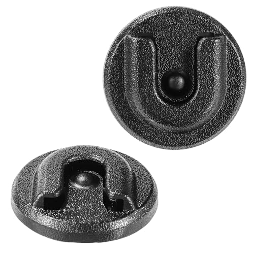 2pcs Cb Radio Mic Holder, Microphone Hanger Round Knob Mic Holder Mount with Adhesive Back Ham Radio Accessories for Alinco Anytone Bao-Feng