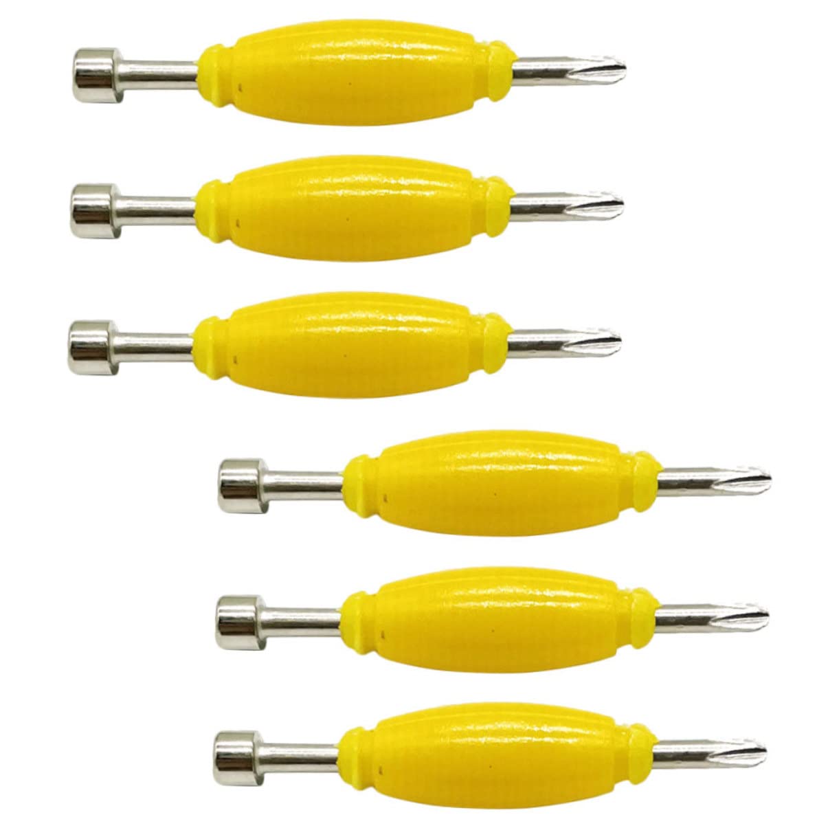 FOYTOKI Finger Skateboard Metal Screwdriver 6pcs Mini Screwdriver Set Dual Tip Fingertip Board Tools Plastic Metal