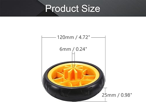 Miniatura 2 de MroMax Juego de ruedas de cochecitos de 4 piezas espumosas de 4.7in, rueda individual de 4.724 x 0.984in (diámetro de la rueda x grosor de la rueda)