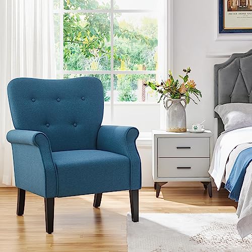 Sillón Plegable Poliéster Azul marino miniatura 2