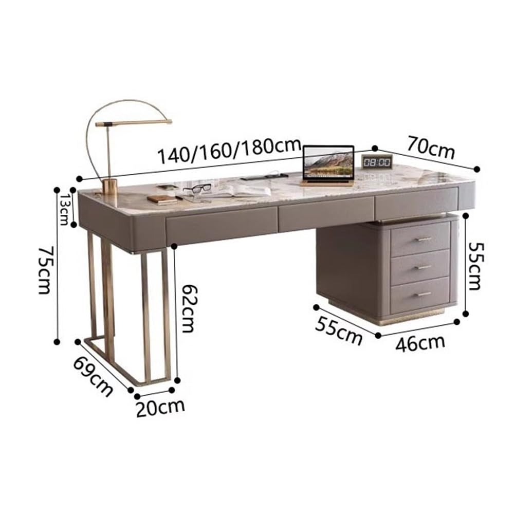 Acrittura Scrivania da ufficio con schedario, porte USB e prese di corrente(M)