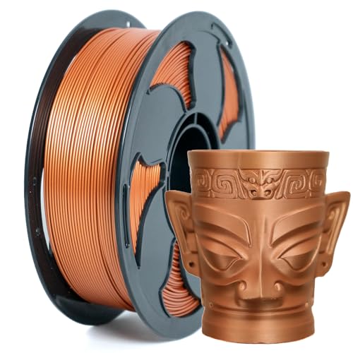 Image of Metal Coppery Orange PLA 1.75mm 1kg Shiny Smooth Metallic 3D Filament Spool