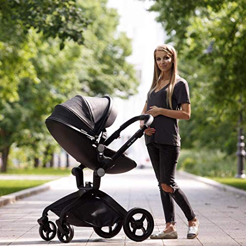 Baby Stroller in 2020,Hot Mom Baby Carriage with Adjustable Seat Height Angle and Four-Wheel Shock Absorption,Reversible,High Landscape and Fashional Pram,Coffer F22
