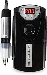 Lixadeira Elétrica Unhas Recarregável Portátil Bivolt Preta