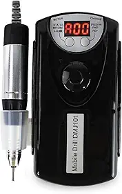 Lixadeira Elétrica Unhas Recarregável Portátil Bivolt Preta