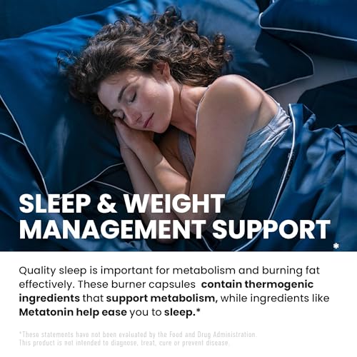 Night Time Fat Burner to Shred While You Sleep | Belly Fat Burner, Carb Blocker & Weight Loss Support Supplements | Lose Weight, Support Metabolism & Fall Asleep Fast | 60 Nighttime Diet Pills - Image 3
