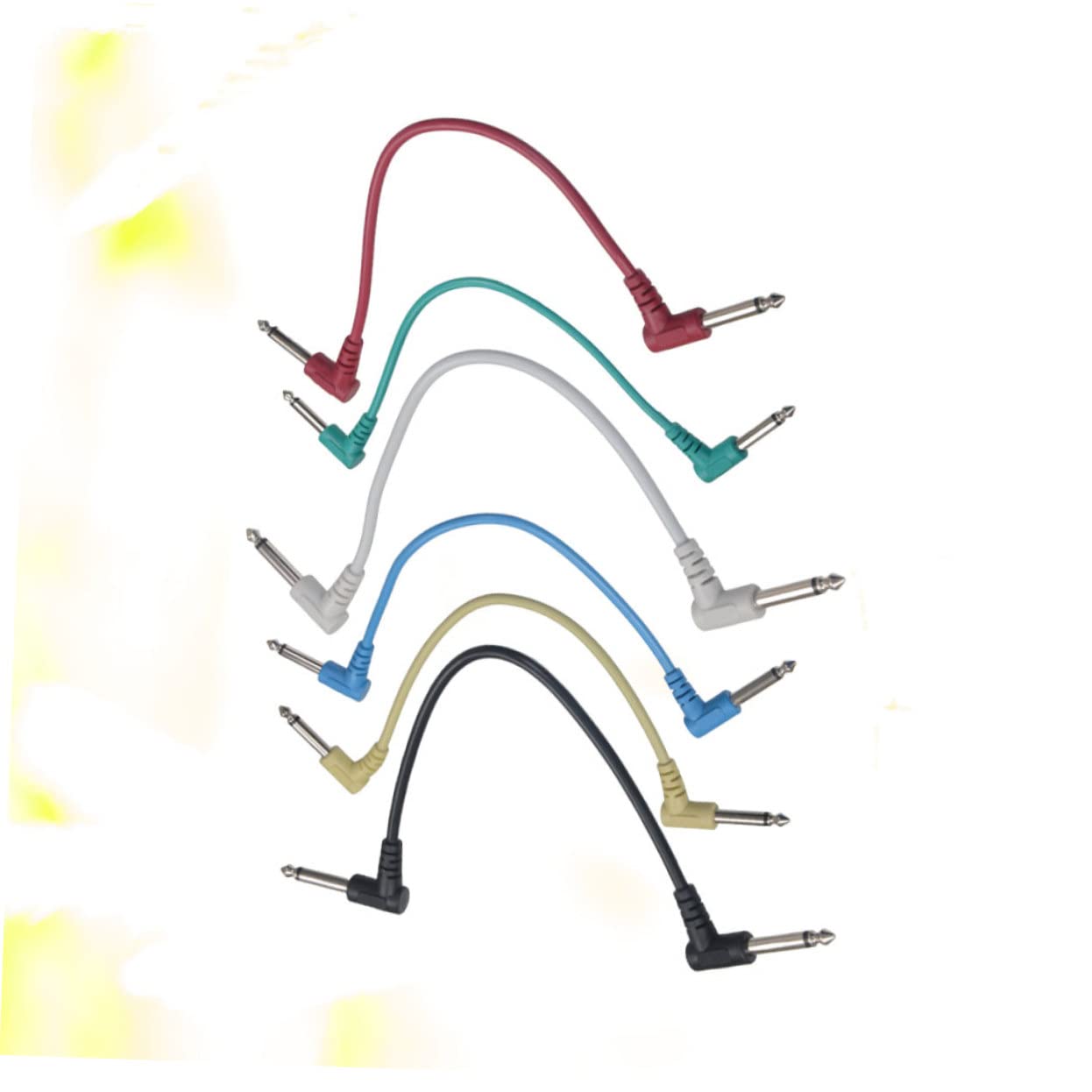 ifundom 3 Set Di Cavi Patch Per Chitarra Cavo Patch A Gomito Da 6 35 Mm Realizzato in Materiale Robusto Per Effetti Per Chitarra Elettrica 6 Pezzi * 3