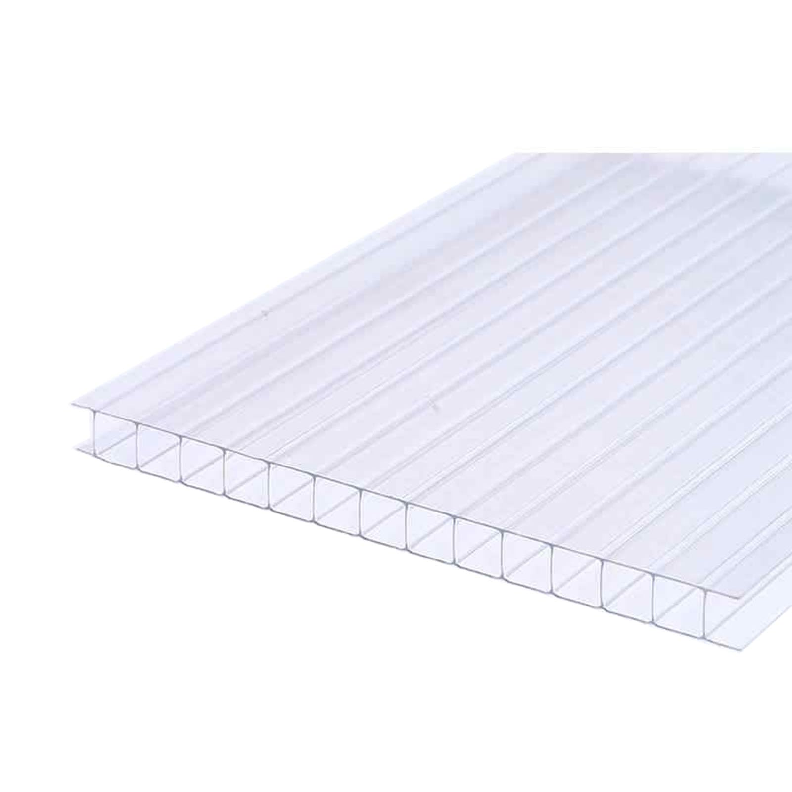 Pannelli for Serre in Policarbonato A Doppio Strato da 24 Pezzi, Pannelli in for Fai Te, Capannoni E Uso Esterno(White,100X50cm-6mm)