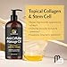 Firming Body Massage Oil with Collagen & Stem Cell – Helps Smooth The Appearance of Cellulite & Improve Skin Texture – Refreshing Aromatherapy Body Oil for Legs & Full Body – 16 Fl Oz