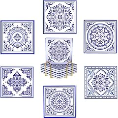 Blue and White Square-4