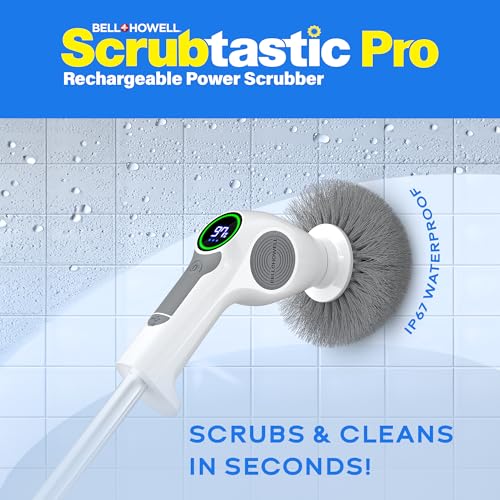 image for Bell+Howell SCRUBTASTIC PRO Electric Spin Scrubber, Electric Shower Sc