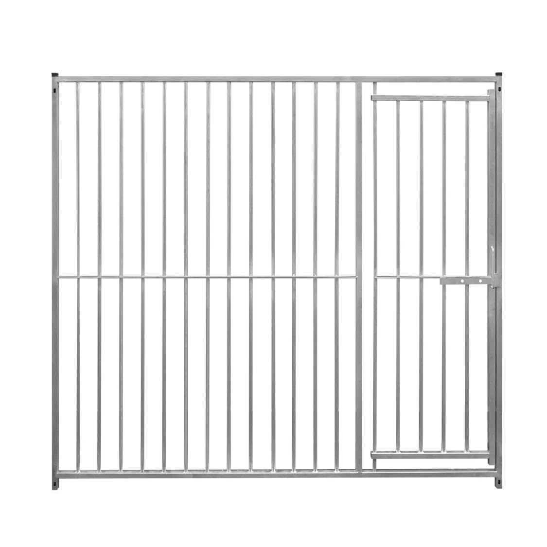 Monstershop Silver 2M Dog Run Panel W/ Door – 8Cm Bar Spacing In
