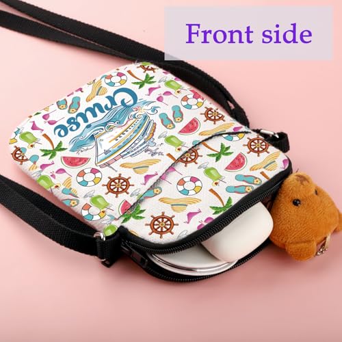 XYANFA Cruise Crossbody Bag Cruise Ship Essentials Cruise Lover Gift Vacation Trip Travel Gift Cruising Purse Sling Bag3