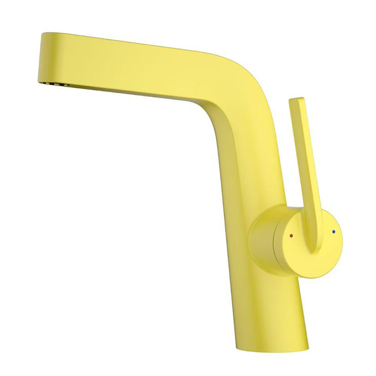 Biaoteng Yellow Modern Mixer Tap Bathroom Sink Hot And Cold Taps For Bathroom Basin Brass For Bathrooms