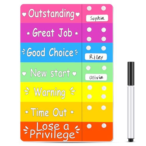 Geyee Colorful Behavior Chart for Multiple Kids Reward Incentive...