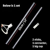 Vista 3 de 20 Packs Balloon Sticks, 27" Long Large Balloon Stands Holders with Base for Table Desktop Centerpieces