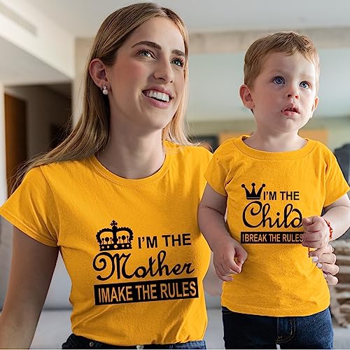 Image of Hangout Hub | Family T-Shirts | Dad Mother Child | Set of 2 |Mom Son