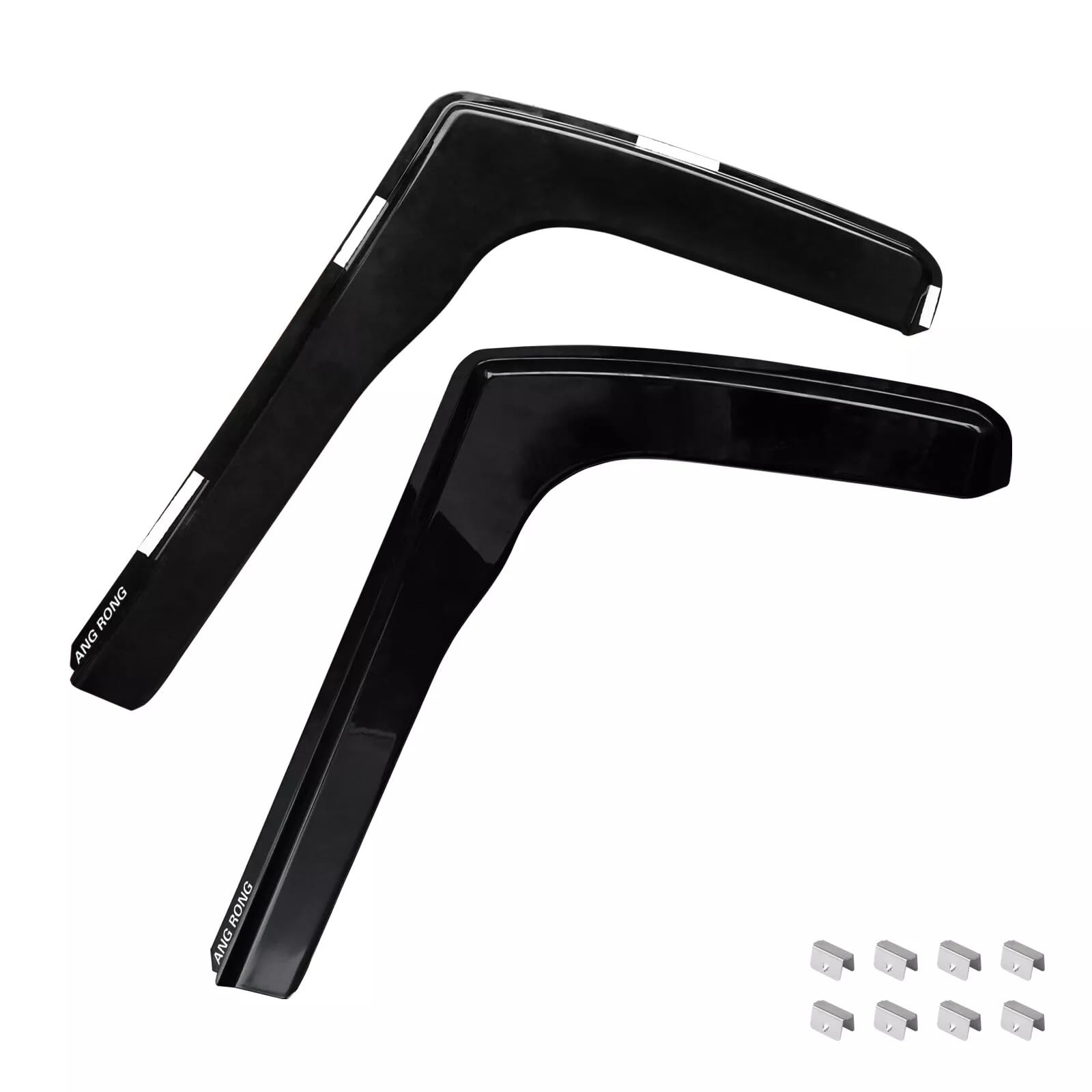 Kit 2 Deflettori Aria Nero Fumé Antivento per Finestrini Laterali Anteriori Compatibile con Ford Transit Custom 2012-2022
