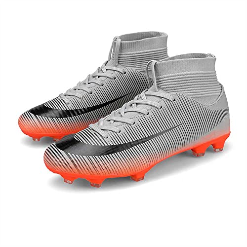 Kaeaeilss Men's Football Boots Spikes High Top Unisex Outdoor/Indoor Training Sneakers - Lawn Outdoor Youth Soccer Shoes #TOP1
