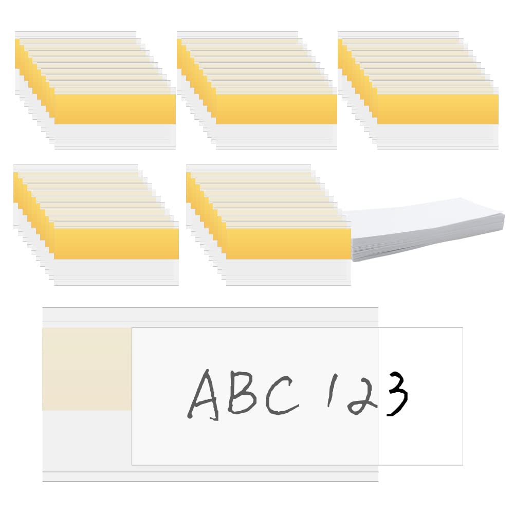 50 Stuks Plastic Label Houders,Transparante Zelfklevende Etikethouders, Zelfklevende Planklabels,Zelfklevende Transparante Etikethouders, Zelfklevende Prijshouders,Voor Kasten, Opbergdozen(2.5x7.6cm