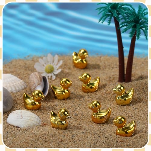 Conjunto de 150 Figuras Decorativas Doradas de Pato miniatura 4