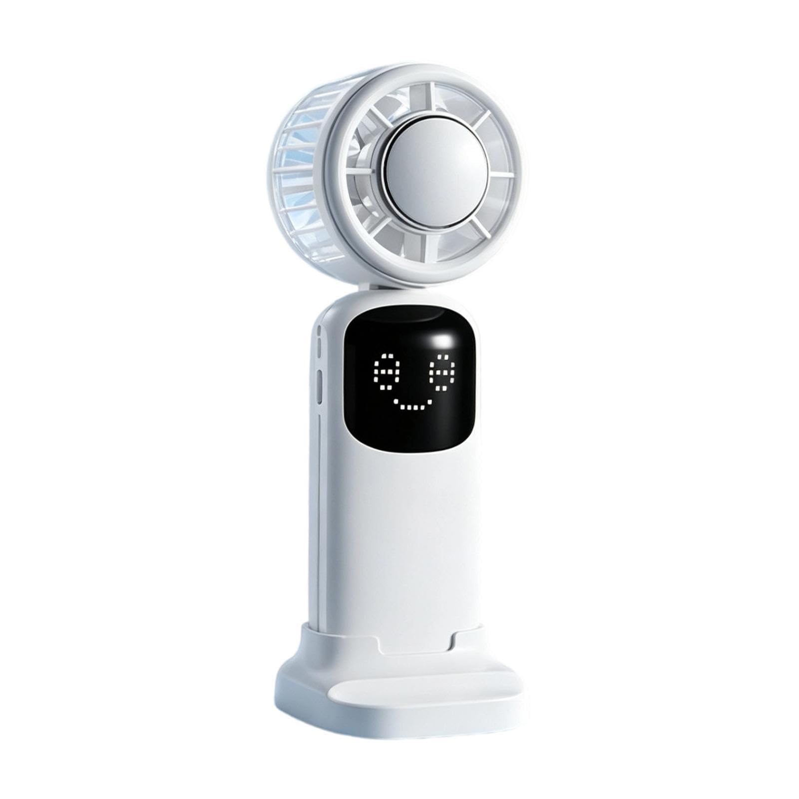 Homyl Ventilatore Portatile Ad Alta velocità Regolabile, Formato Tascabile, Compatto, Ideale per attività All'aperto, Vacanze, Lavoro, Bianco