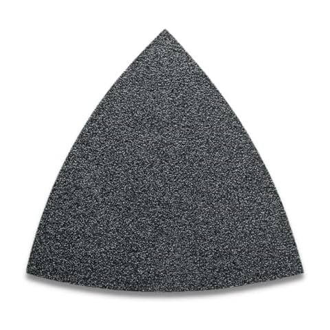 Fein Sanding Sheets with Hook & Loop Attachment - Aluminum Oxide, Full Resin Bond, Multi-Material Use, Unperforated, 80 Grit, 3-1/8" Edge Length, 50-Pack - 63717083015 Cover